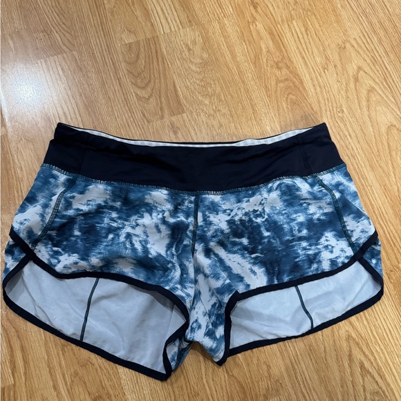 Lululemon Speed Up Shorts Running Lined Seaside Blue Size 8 - Picture 1 of 5